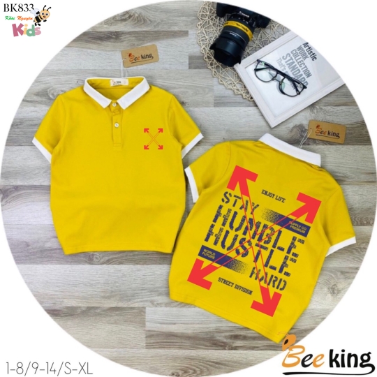 XƯỞNG MAY - CHÀO MẪU ÁO CỔ TRỤ BÉ TRAI STAY
