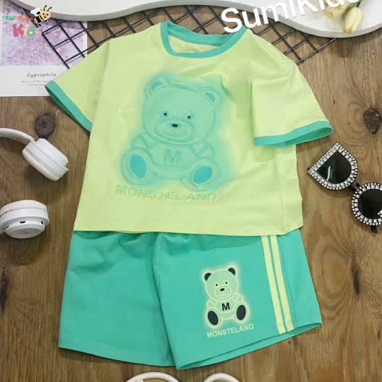 XƯỞNG MAY - CHÀO LÔ BỘ GÁI SUMIKIDS MÃ 63 DẬP NỔI IN LOANG