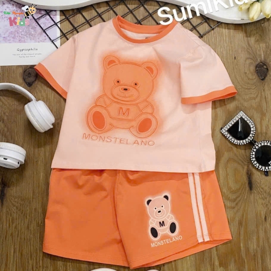 XƯỞNG MAY - CHÀO LÔ BỘ GÁI SUMIKIDS MÃ 63 DẬP NỔI IN LOANG