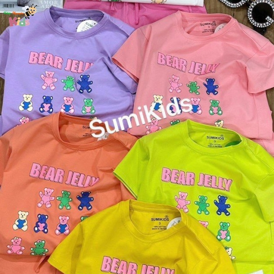 XƯỞNG MAY SUMIKIDS - CHÀO LÔ SHORT BEAR JELLY