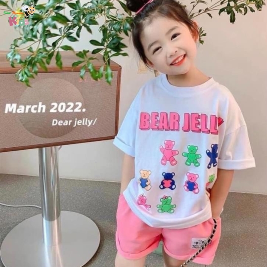 XƯỞNG MAY SUMIKIDS - CHÀO LÔ SHORT BEAR JELLY