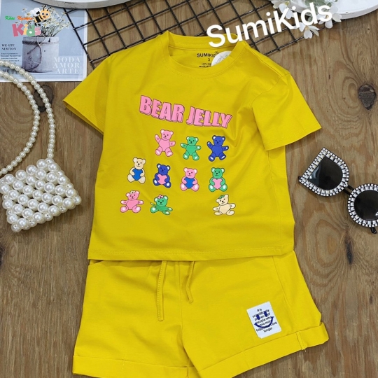 XƯỞNG MAY SUMIKIDS - CHÀO LÔ SHORT BEAR JELLY