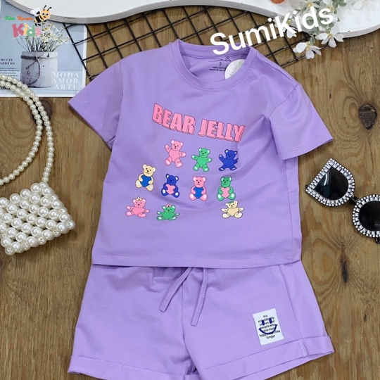 XƯỞNG MAY SUMIKIDS - CHÀO LÔ SHORT BEAR JELLY