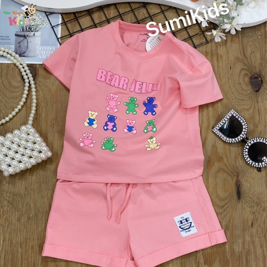 XƯỞNG MAY SUMIKIDS - CHÀO LÔ SHORT BEAR JELLY
