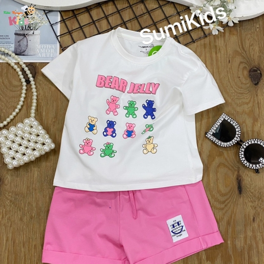 XƯỞNG MAY SUMIKIDS - CHÀO LÔ SHORT BEAR JELLY