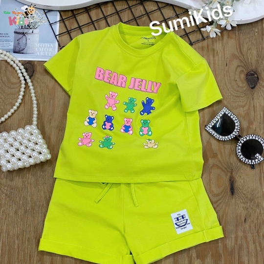 XƯỞNG MAY SUMIKIDS - CHÀO LÔ SHORT BEAR JELLY