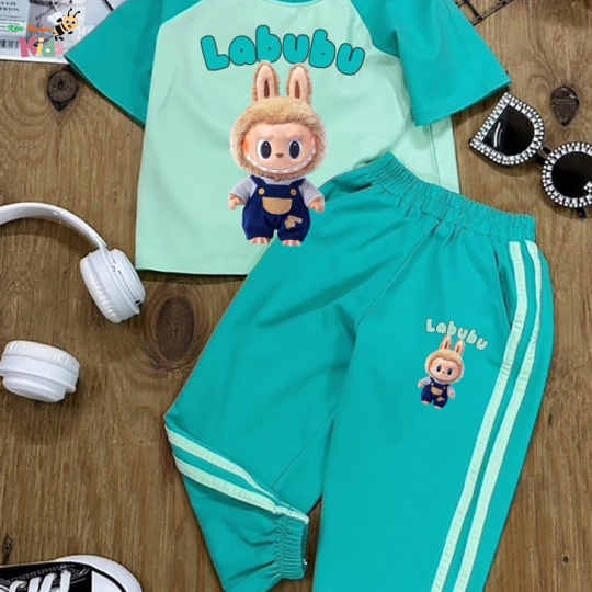 XƯỞNG MAY SUMIKIDS - CHÀO LÔ BỘ GÁI TAY NGẮN QUẦN DÀI "LABUBU"