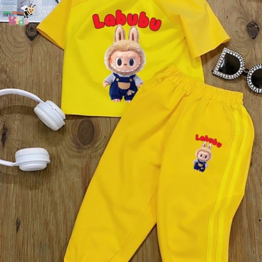 XƯỞNG MAY SUMIKIDS - CHÀO LÔ BỘ GÁI TAY NGẮN QUẦN DÀI "LABUBU"