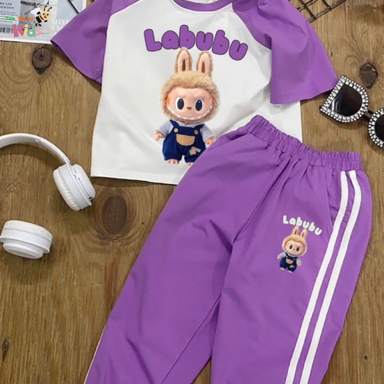 XƯỞNG MAY SUMIKIDS - CHÀO LÔ BỘ GÁI TAY NGẮN QUẦN DÀI "LABUBU"