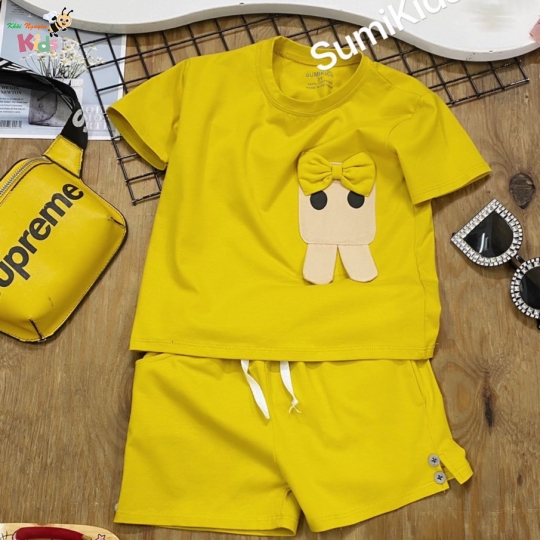 SUMIKIDS CHÀO LÔ SHORT BÉ GÁI TÚI NƠ