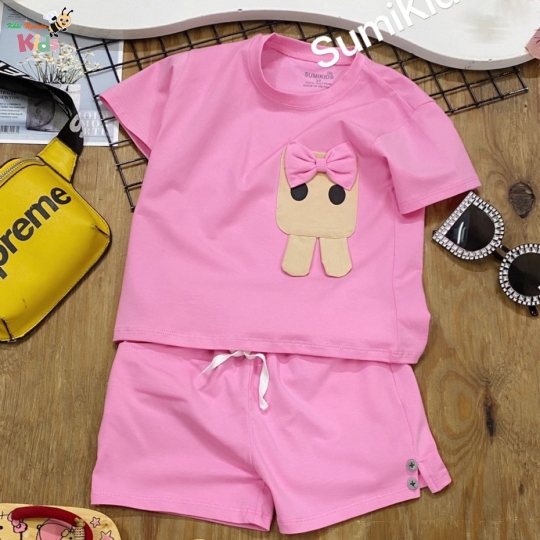 SUMIKIDS CHÀO LÔ SHORT BÉ GÁI TÚI NƠ