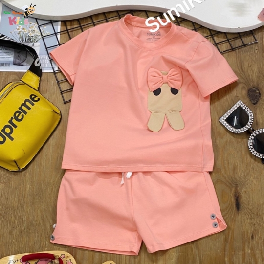 SUMIKIDS CHÀO LÔ SHORT BÉ GÁI TÚI NƠ