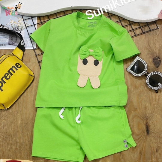 SUMIKIDS CHÀO LÔ SHORT BÉ GÁI TÚI NƠ