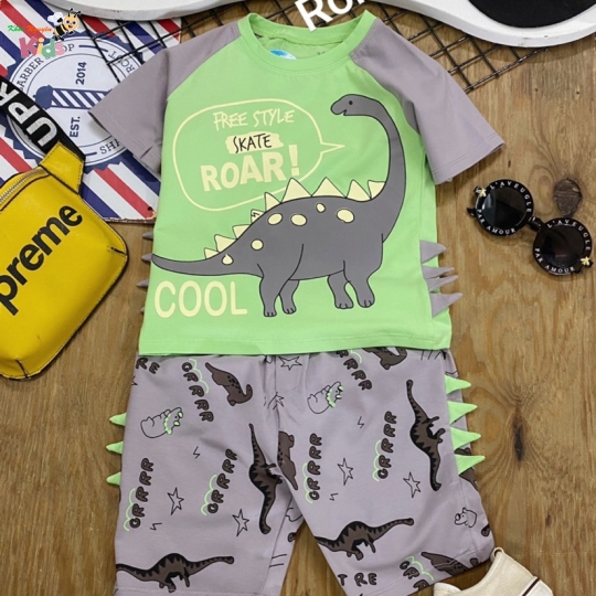RONIKIDS CHÀO LÔ BỘ TRAI KHỦNG LONG ĐẮP VÂY HAI BÊN SƯỜN