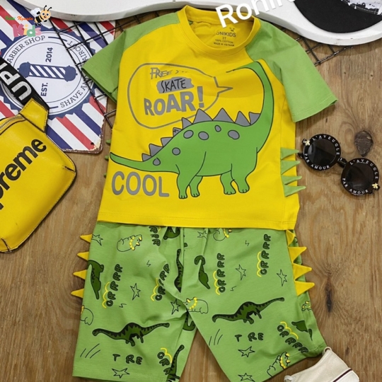 RONIKIDS CHÀO LÔ BỘ TRAI KHỦNG LONG ĐẮP VÂY HAI BÊN SƯỜN
