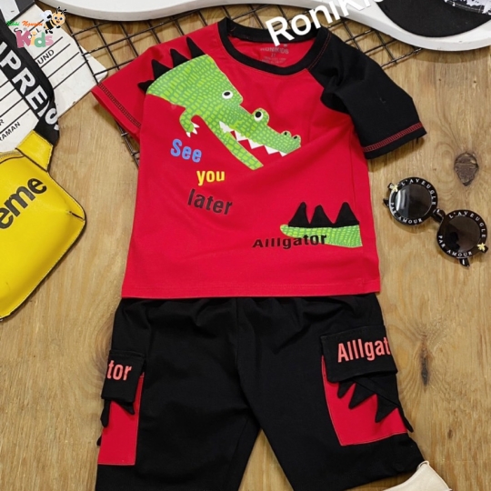 RONIKIDS CHÀO LÔ THUN BÉ TRAI ĐẮP HÌNH CÁ SẤU NGỘ NGHĨNH