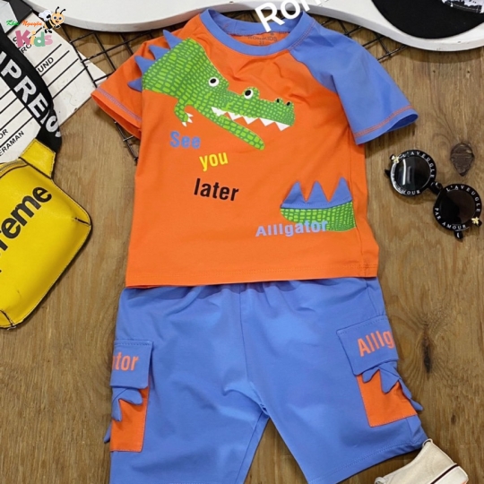 RONIKIDS CHÀO LÔ THUN BÉ TRAI ĐẮP HÌNH CÁ SẤU NGỘ NGHĨNH