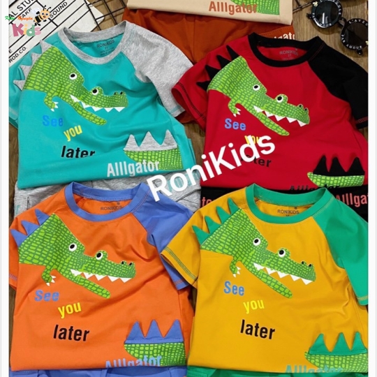 RONIKIDS CHÀO LÔ THUN BÉ TRAI ĐẮP HÌNH CÁ SẤU NGỘ NGHĨNH