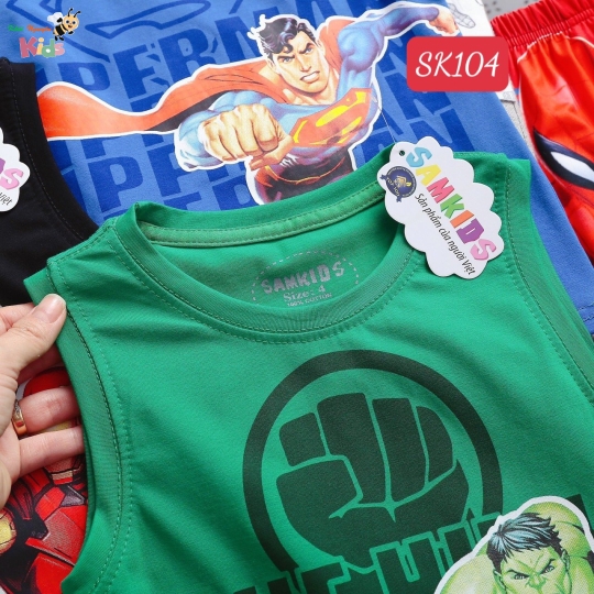 XƯỞNG MAY SAMKIDS - CHÀO LÔ SÁT NÁCH 4C SIÊU ANH HÙNG