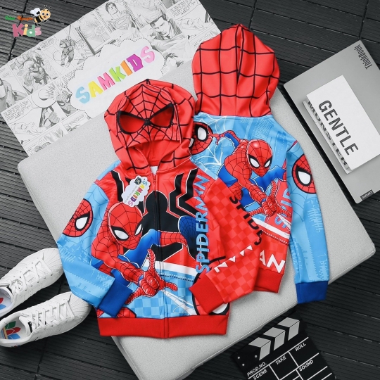 XƯỞNG MAY SAM KIDS - CHÀO LÔ ÁO KHOÁC 3D SIÊU ANH HÙNG
