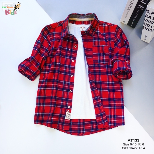 XƯỞNG MAY - CHÀO LÔ SƠ MI TAY DÀI NỈ COTTON CAO CẤP B2KID