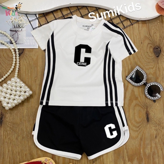 XƯỞNG MAY SUMIKIDS - CHÀO LÔ SHORT GÁI CHỮ C