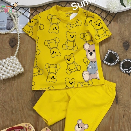XƯỞNG MAY SUMIKIDS - CHÀO LÔ BỘ GẤU BÉ GÁI