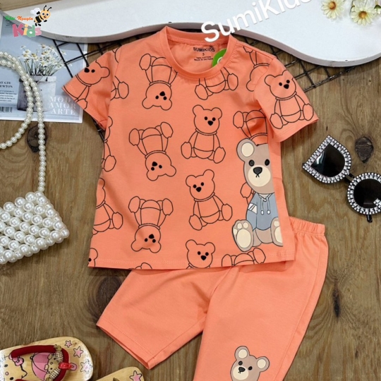 XƯỞNG MAY SUMIKIDS - CHÀO LÔ BỘ GẤU BÉ GÁI