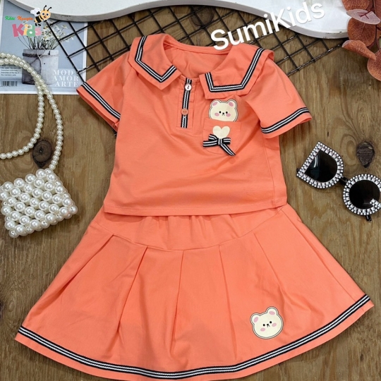 XƯỞNG MAY SUMIKIDS - CHÀO LÔ SÉT VÁY GẤU TÚI BÉ GÁI