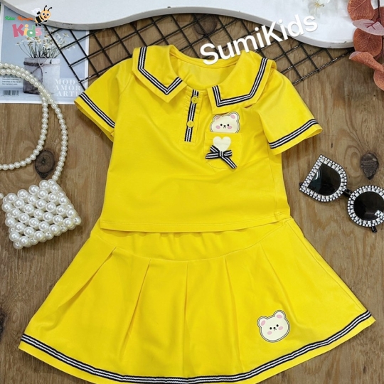 XƯỞNG MAY SUMIKIDS - CHÀO LÔ SÉT VÁY GẤU TÚI BÉ GÁI