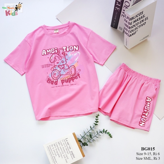 XƯỞNG MAY B2KIDS CHÀO BỘ THUN SHORT BÉ GÁI AMBITION 