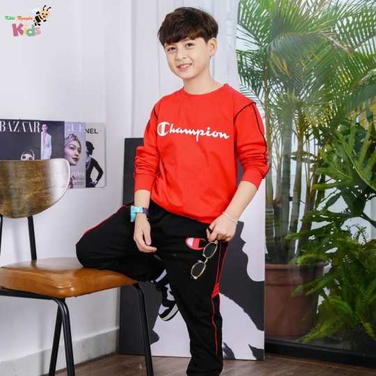 XƯỞNG MAY - CHÀO LÔ BỘ TRAI TAY DÀI "CHAMPION"