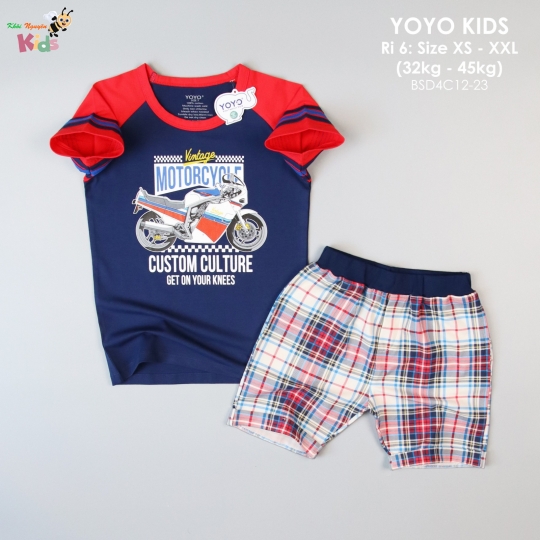 XƯỞNG MAY YOYOKIDS - CHÀO LÔ TRAI QUẦN THUN CARO