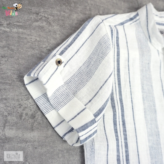 ÁO SƠ MI CỔ TRỤ TÚI MỔ AT125