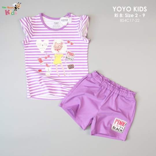 YOYO SHORT BÉ GÁI CHẠY SỌC