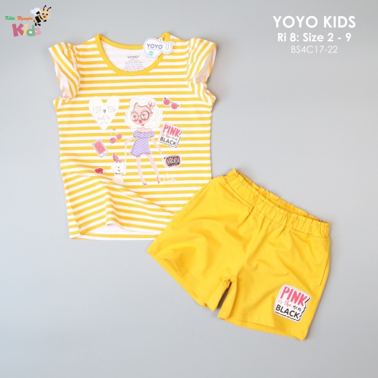 YOYO SHORT BÉ GÁI CHẠY SỌC