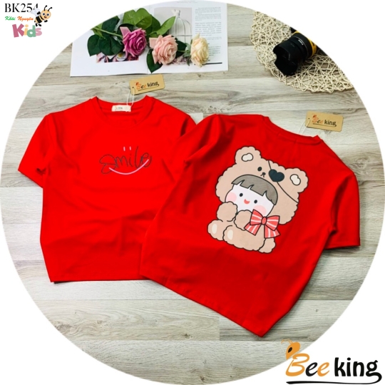 CHÀO LÔ ÁO BÉ GÁI FORM RỘNG GIẤU QUẦN "SMILE"