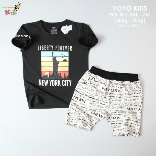 XƯỞNG MAY - BỘ TRAI YOYO MẪU IN " NỮ  THẦN TỰ DO NEW YORK CITY"