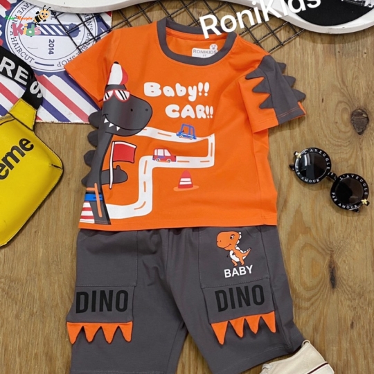 XƯỞNG MAY RONIKIDS - CHÀO BỘ TRAI KHỦNG LONG ĐẮP RĂNG VÂY
