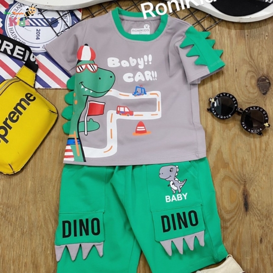 XƯỞNG MAY RONIKIDS - CHÀO BỘ TRAI KHỦNG LONG ĐẮP RĂNG VÂY