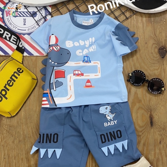 XƯỞNG MAY RONIKIDS - CHÀO BỘ TRAI KHỦNG LONG ĐẮP RĂNG VÂY